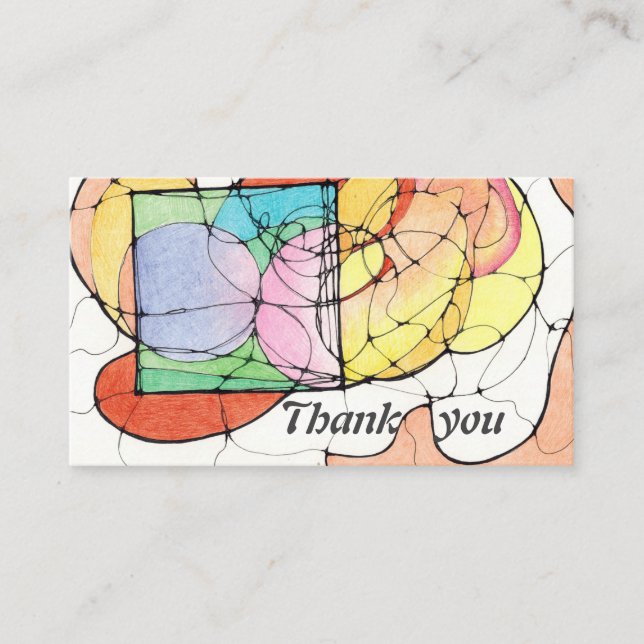 Thank you business card (Front)