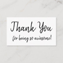 Thank You Business Card Appreciation
