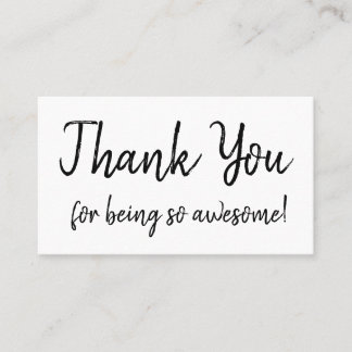 Thank You Business Card Appreciation