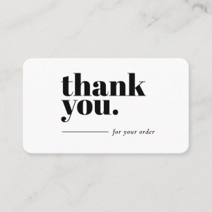 Thank You Business Card Plain Simple Gratitude