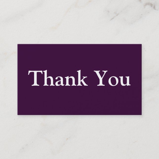Thank You Business Cards Templates Purple (Front)