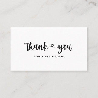 Thank You Business Cards Thank You Insert Cards