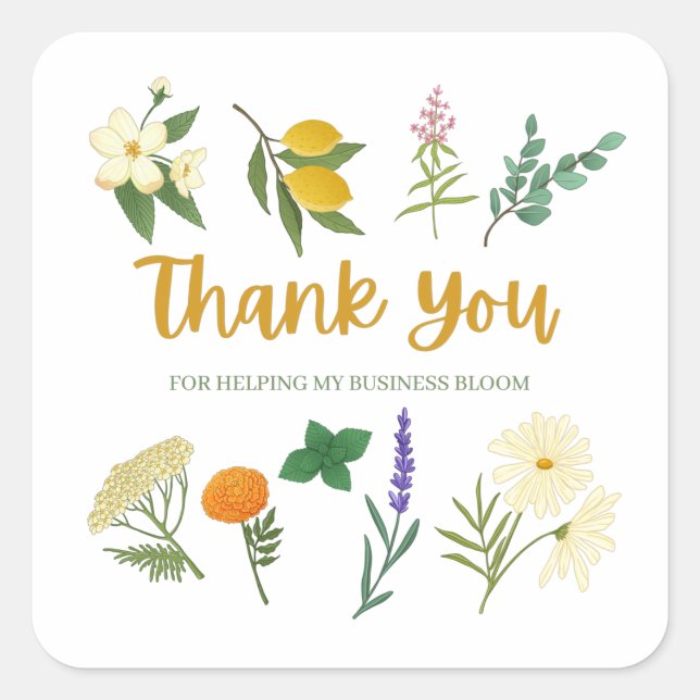 Thank You Business Envelope Seals  (Front)