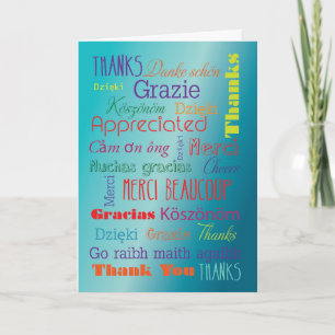 Thank You Business Foreign Language Words Card