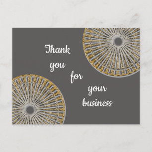 Thank You Business Gold Silver Client Appreciation Postcard