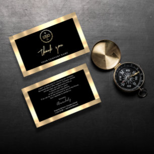 Thank You Business Insert Logo Gold Black