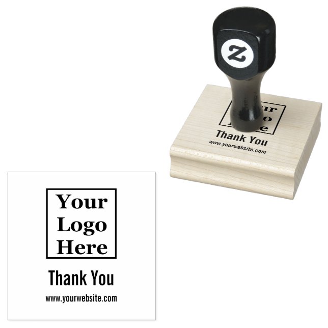 Thank You Business Logo and Website Template Rubber Stamp (Stamped)