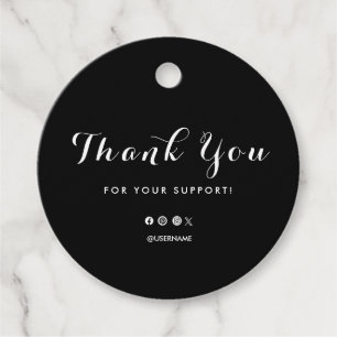 Thank You Business Logo  Label Hang Tag