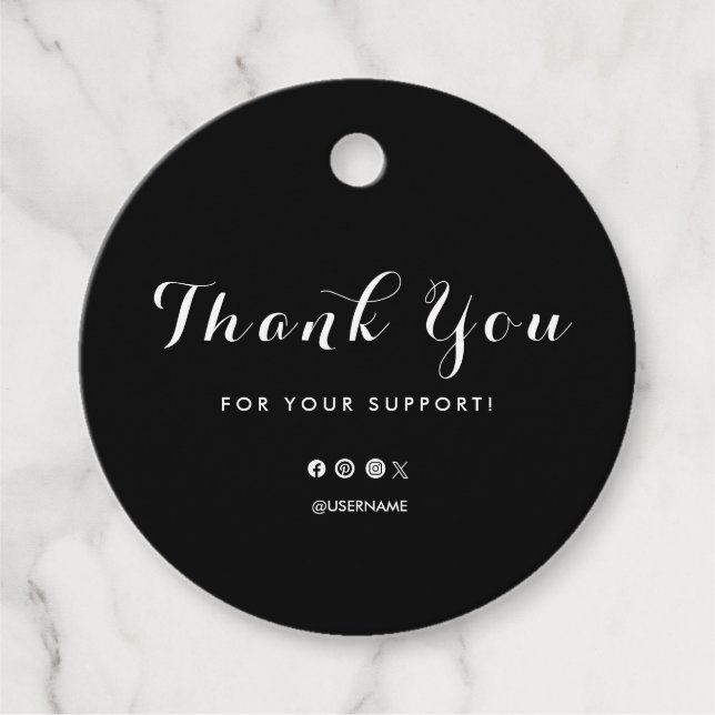 Thank You Business Logo  Label Hang Tag (Front)