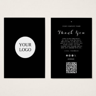 Thank You Business Logo  QR Code  Label Hang Tag 