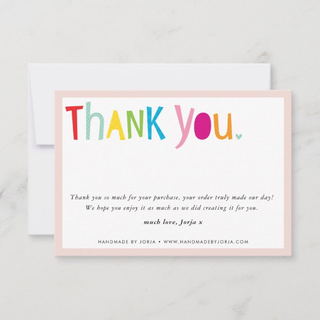 THANK YOU business modern bright typography (Front)