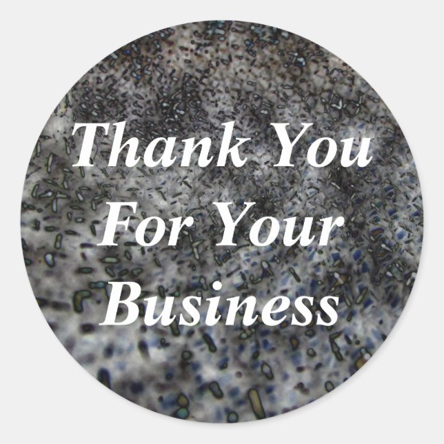 Thank You Business Modern Customer Appreciation Classic Round Sticker (Front)