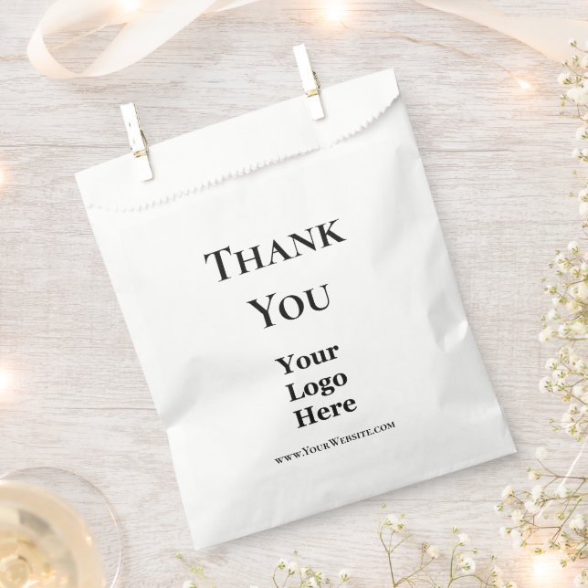 Thank You Business Name and Logo Website Template Favour Bags (Clipped)
