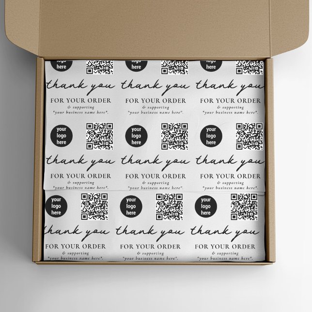 Thank You Business Packaging Logo QR Code Tissue Paper (Thank You Business Packaging Logo QR Code Tissue Paper)