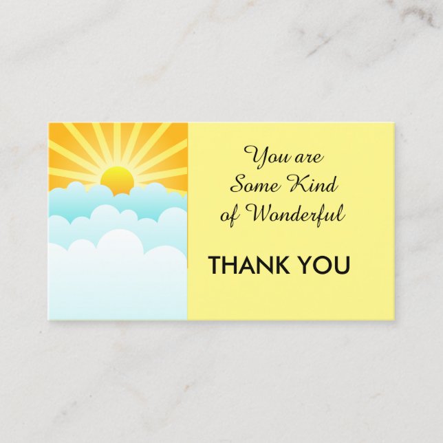 Thank You Business/Personal 100 pack, Sunrise Business Card (Front)