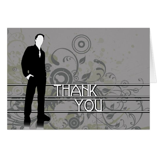 thank you : business silhouette card