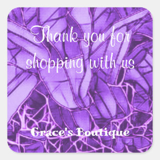 Thank You Business Square Sticker