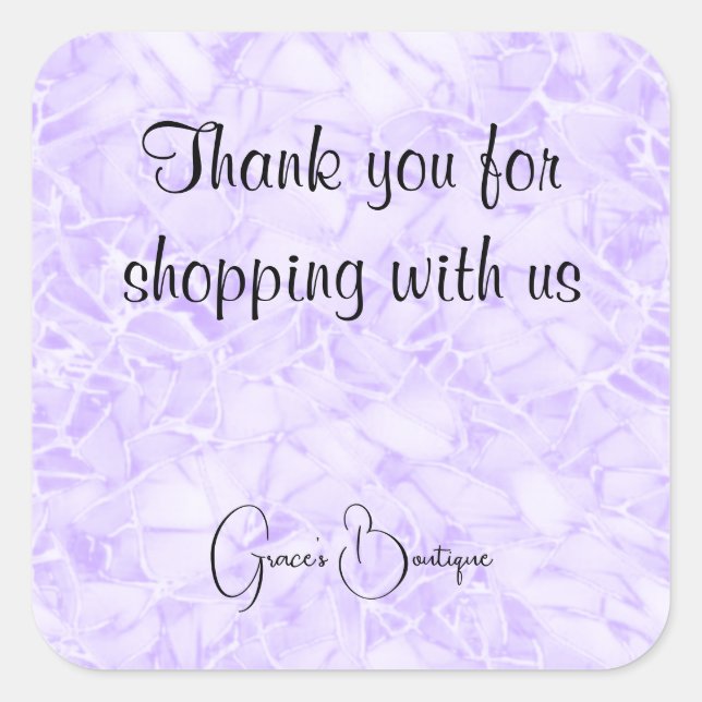Thank You Business Square Sticker (Front)