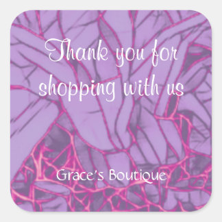 Thank You Business Square Sticker