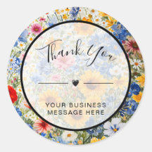 Thank You Business Summer Wild Flowers