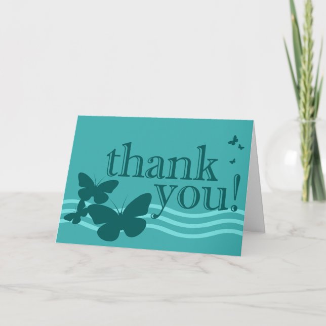 thank you : butterflies : card (Front)