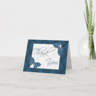 Thank You Butterfly Brocade blue Card