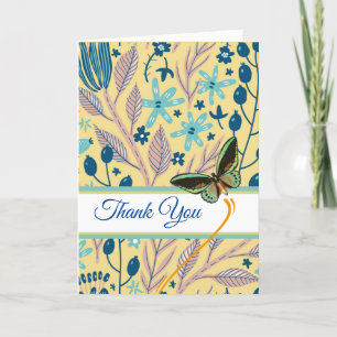 Thank You Butterfly in Flight and Florals Card