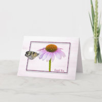 Thank You Butterfly on Cone Flower