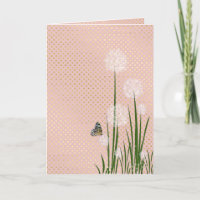 thank you-butterfly on puff flower