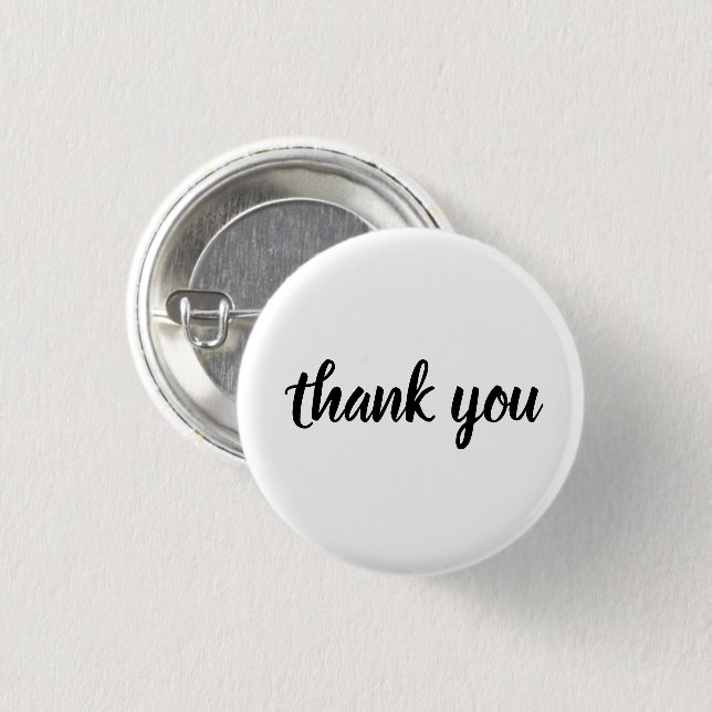 Thank you buttons for volunteer (or any occasion) (Front & Back)