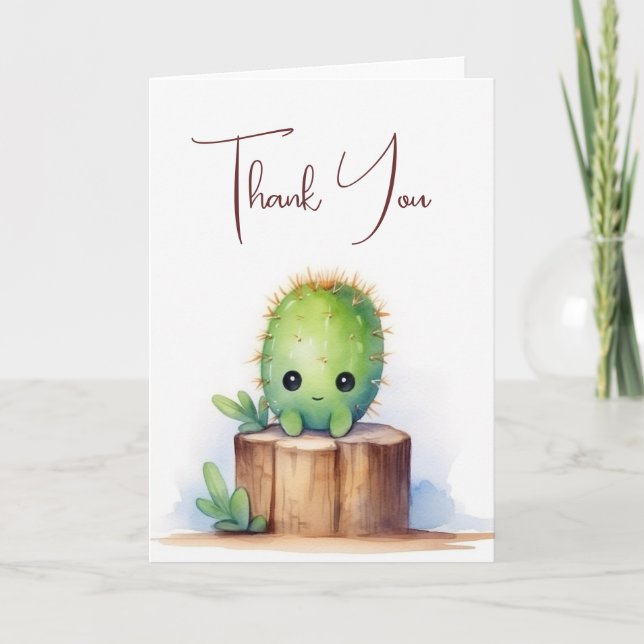 Thank You Cactus On Logs (Front)