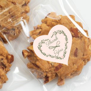 Thank You Cake Bakery Business Wreath Whisk Spoon Heart Sticker
