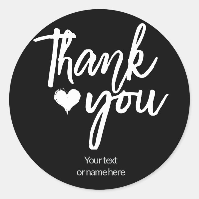 Thank you calligraphic sticker (Front)