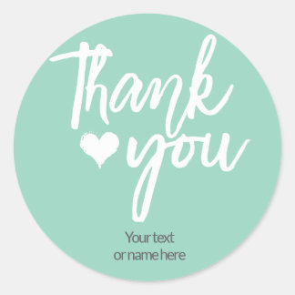 Thank you calligraphic sticker