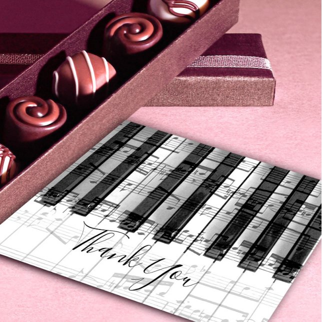 thank you calligraphy on music piano notes (Creator Uploaded)