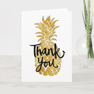 thank you calligraphy pineapple