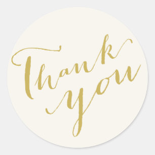 Thank You Calligraphy Script Wedding Stickers
