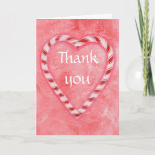 Thank you, Candy Cane Heart, wedding cards