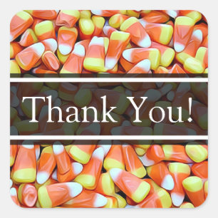 Thank You Candy Corn Halloween Stickers