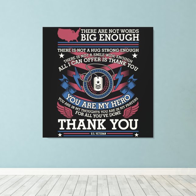 Thank you! canvas print (Insitu(Wood Floor))