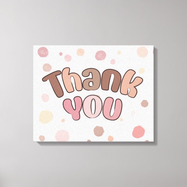 Thank you  canvas print (Front)