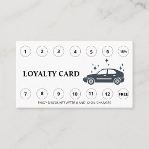 *~* Thank You Car Wash Simple QR  Rewards LOGO Loyalty Card