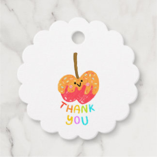 Thank you Caramel CandyApple Sweet treat favour ta Tags
