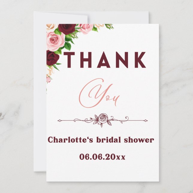 Thank you card  (Front)