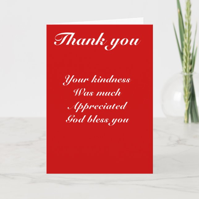 Thank you card (Front)