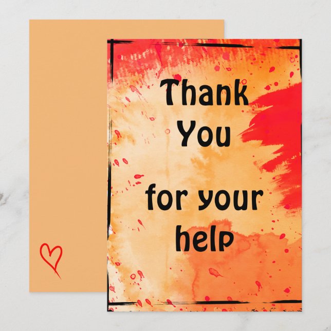 Thank You Card (Front/Back)