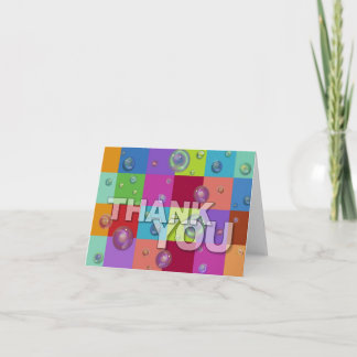 Thank You Card 3D Colour Pattern