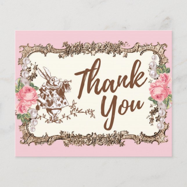 Thank You card -  Alice in wonderland (Front)