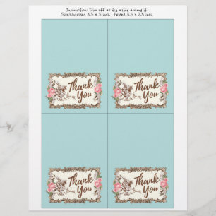 Thank You card - Alice in wonderland