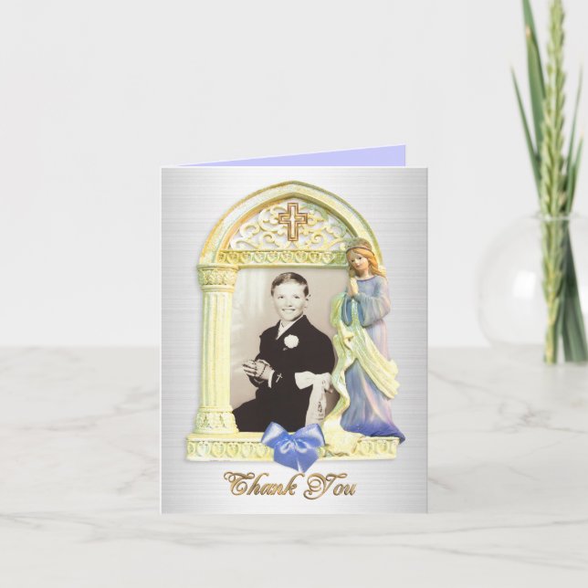 Thank you card Angel frame First Communion (Front)